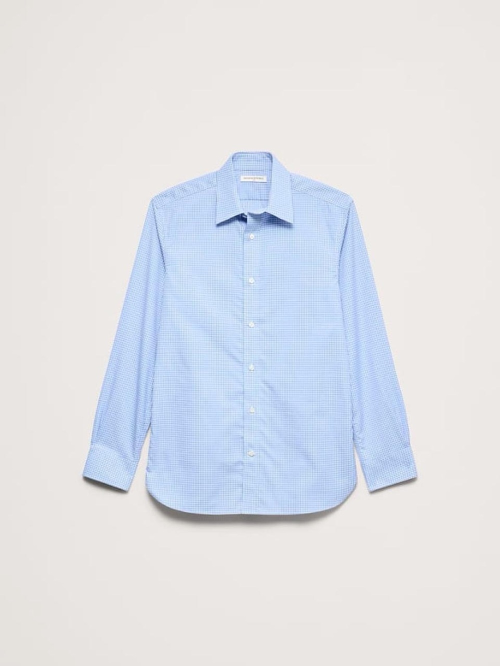Banana Republic Light Blue Mini Check Dress Shirt